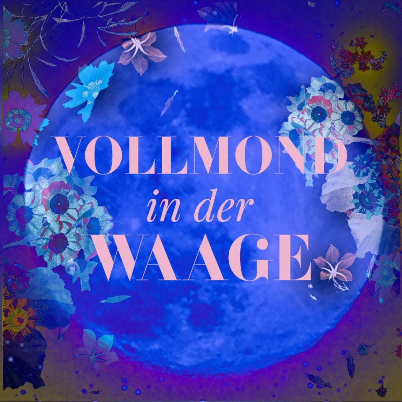 Vollmond in der Waage, Illustration und © Claudia Hohlweg für Blumoon