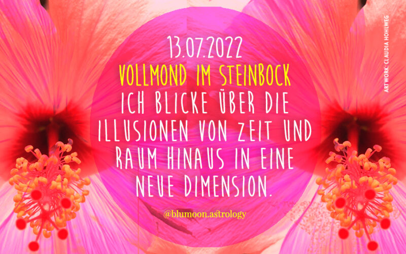 2022 Vollmond Steinbock, Artwork und © Claudia Hohlweg für Blumoon