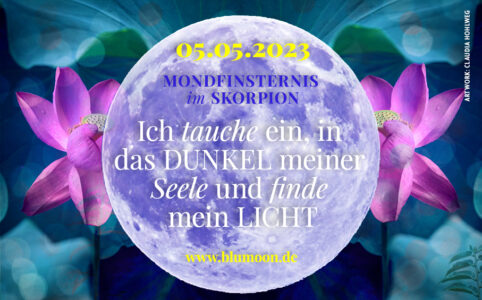 2023 Mondfinsternis Skorpion, Artwork und © Claudia Hohlweg für BLUMOON