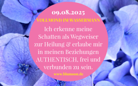 2025 Vollmond Wassermann, Artwork und © Claudia Hohlweg für BLUMOON 09.08.2025