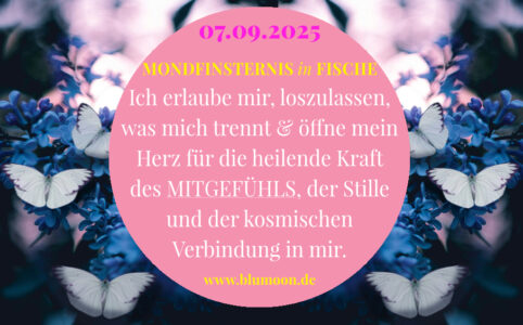 Mondfinsternis in Fische, Artwork und © Claudia Hohlweg für BLUMOON