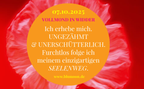 2025 Vollmond Widder 07.10.2025, Artwork und © Claudia Hohlweg für BLUMOON