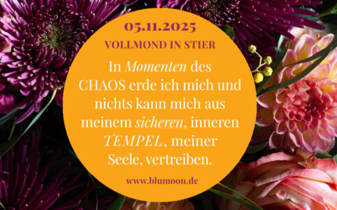 Vollmond in Stier, Artwork und © Claudia Hohlweg für BLUMOON