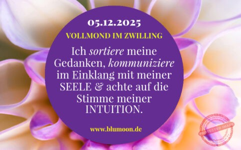 2025 Vollmond Zwilling 05.12.2025, Artwork und © Claudia Hohlweg für BLUMOON