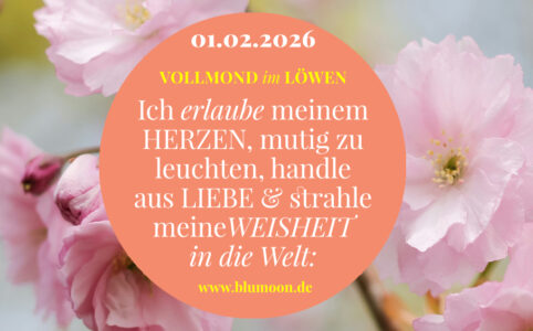 Artwork und © Claudia Hohlweg für BLUMOON, 2026 Vollmond Löwe