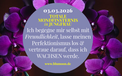 2026 Mondfinsternis in Jungfrau, Artwork und © Claudia Hohlweg für BLUMOON