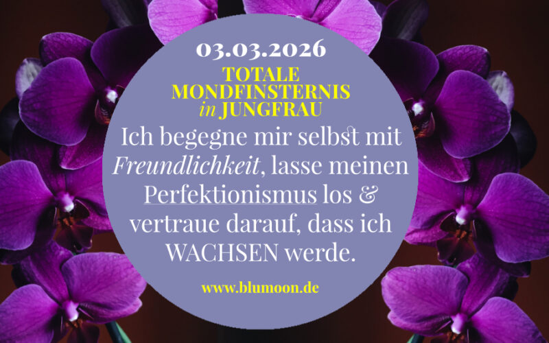 2026 Mondfinsternis in Jungfrau, Artwork und © Claudia Hohlweg für BLUMOON