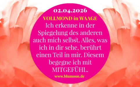 2026 Vollmond Waage, Artwork und © Claudia Hohlweg für BLUMOON