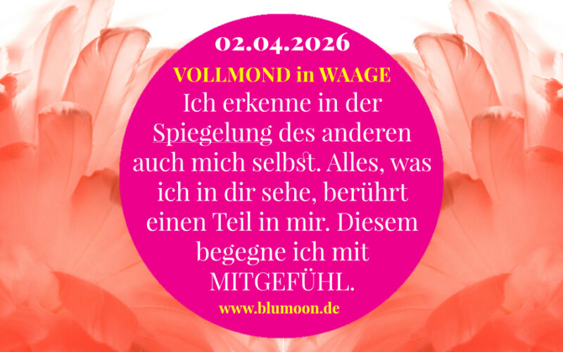 2026 Vollmond Waage, Artwork und © Claudia Hohlweg für BLUMOON