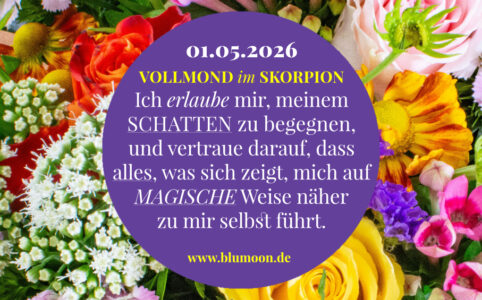 Vollmond im Skorpion 2026, Artwork und © Claudia Hohlweg für BLUMOON