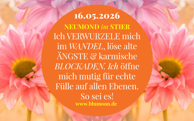 2026 Neumond im Stier, Artwork und © Claudia Hohlweg für BLUMOON
