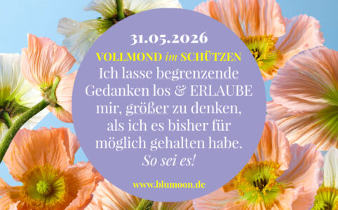 2026 Vollmond Schütze, Artwork und © Claudia Hohlweg für BLUMOON